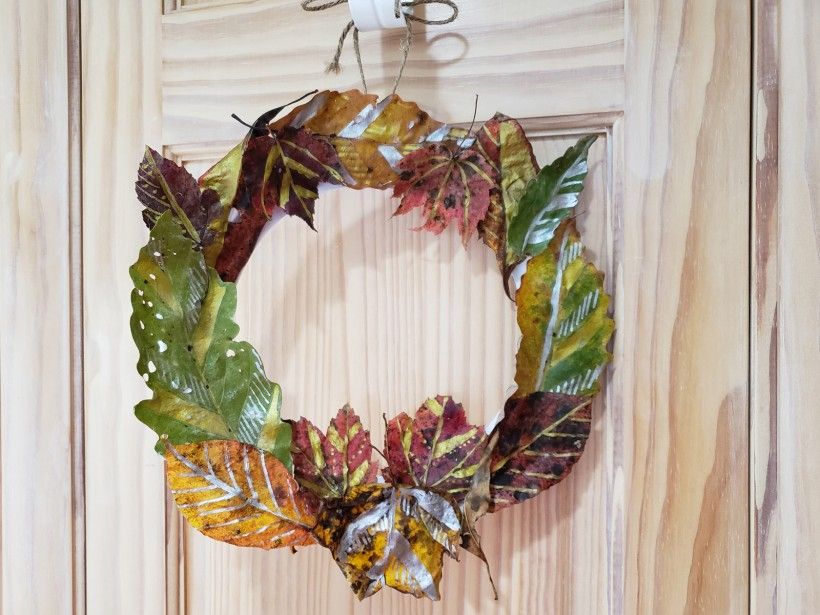 Finished fall wreath