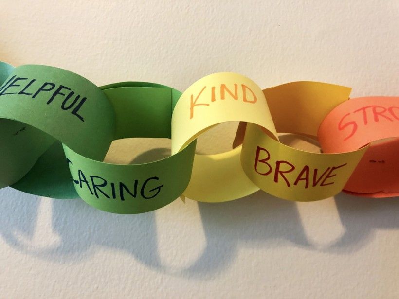 Paper chains with kind messages