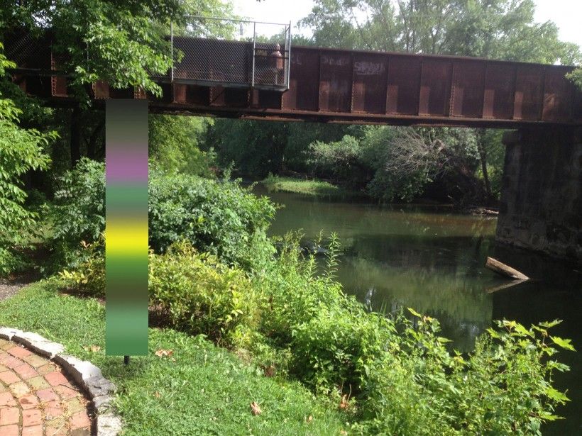 Digital renderings of the Gradient sculptures shown in the original James Welling photographs (taken July 2015) on which they were based.