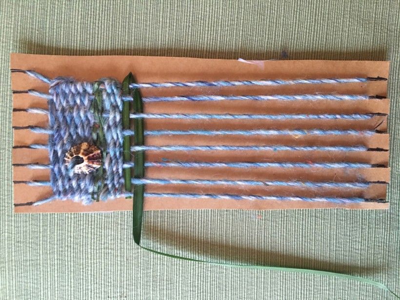 Stonefruit Season: cardboard loom weaving for kids