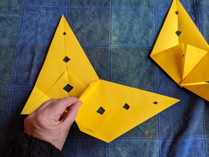 Folded paper stars