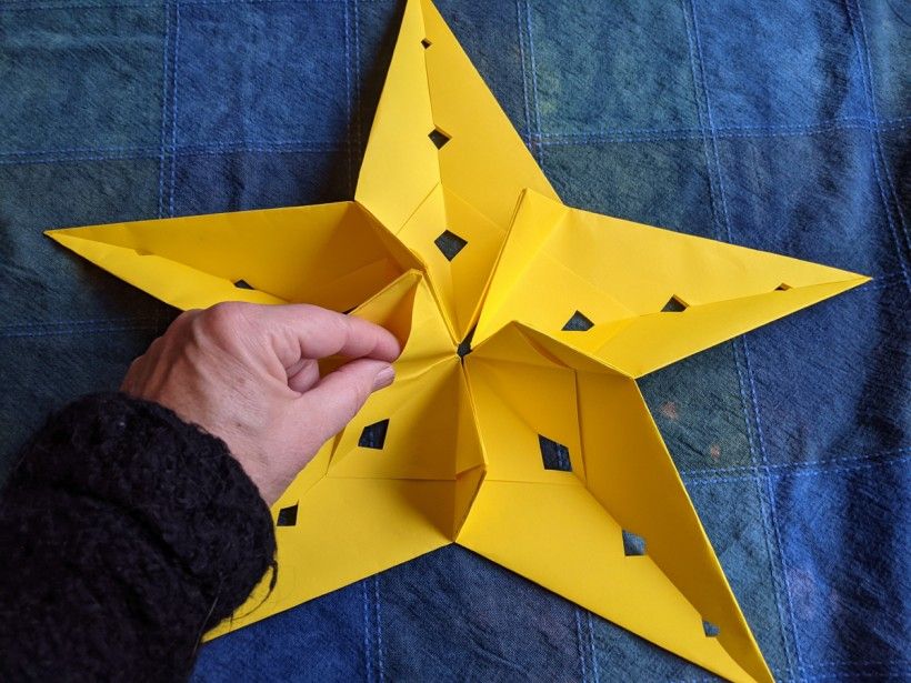 Folded paper stars