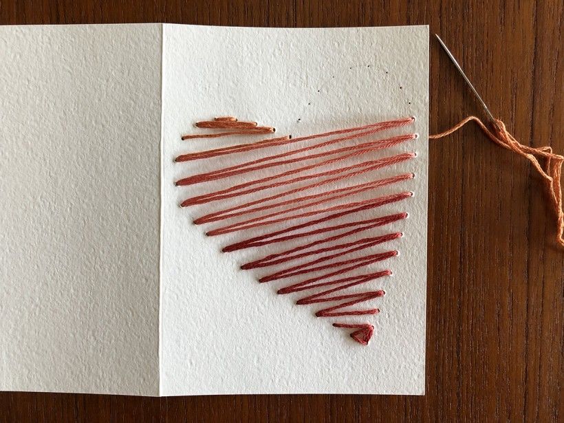 Hand-Stitched Valentine step 10