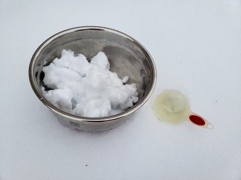 Snow ice cream step 1