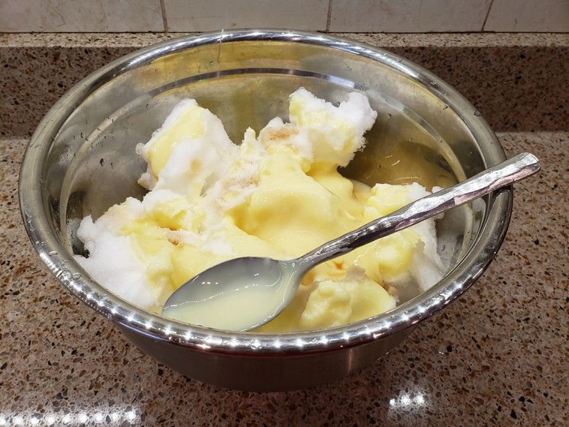 Snow ice cream step 2