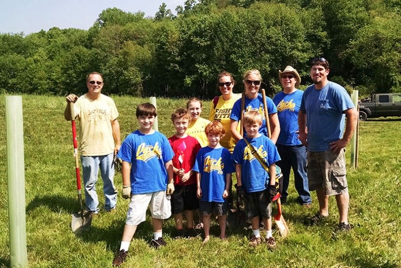 Group at a tree planting