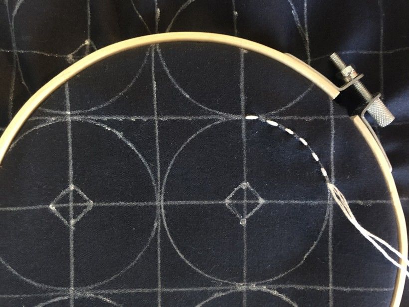 Sashiko embroidery - work in process