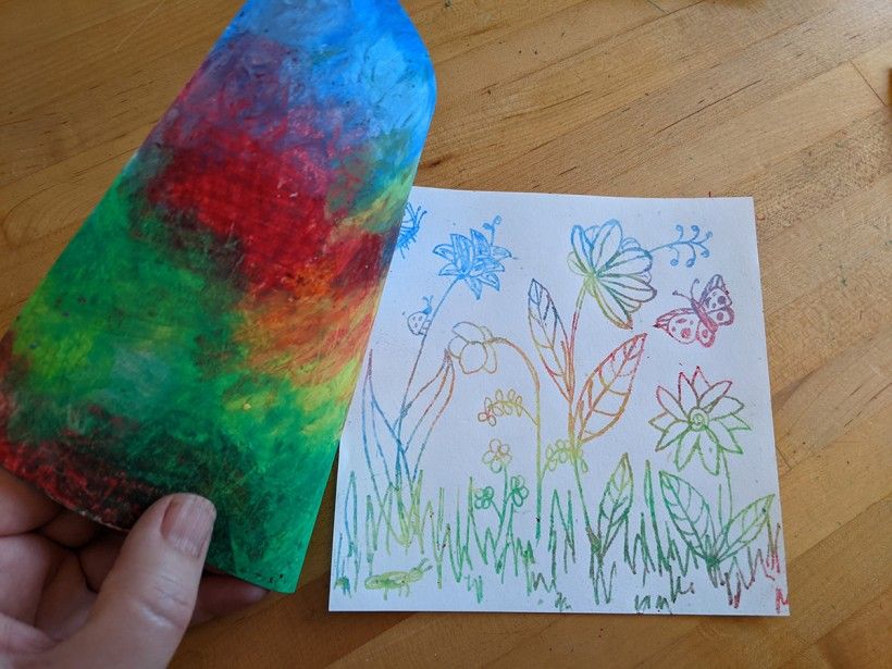 Oil Pastel Transfer Drawings - Step 4