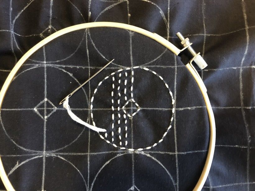 Sashiko embroidery - work in process