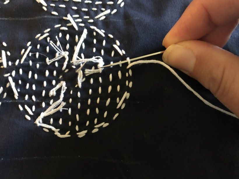 Sashiko embroidery - work in process