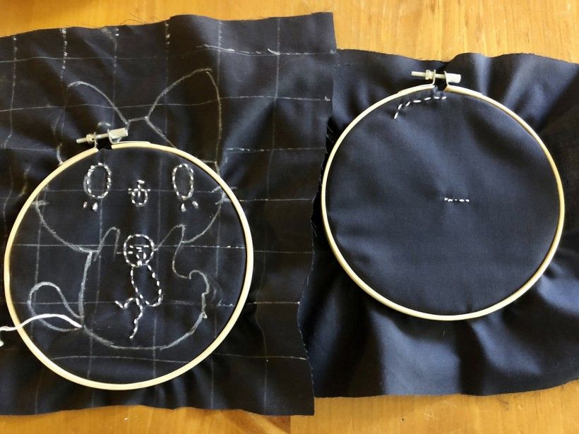 Sashiko embroidery - child version