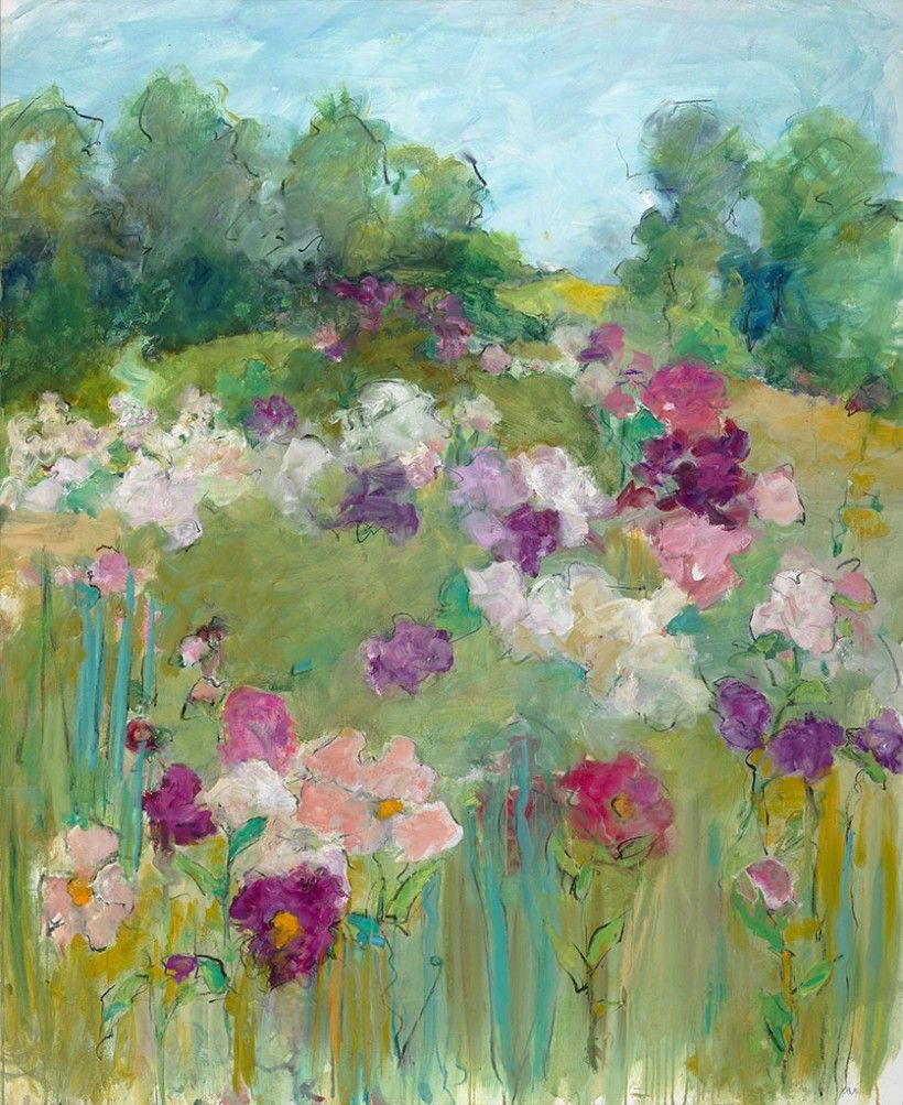 Mary Page Evans (b.1937), Peonies in June, 2013, oil on canvas, 54 × 44 in. Gift of Page and John Corey, 2020. © Mary Page Evans