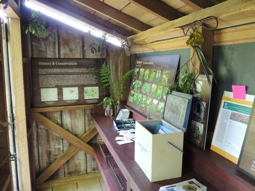 Inside the new Passive Environmental Education Center at the Laurels Preserve