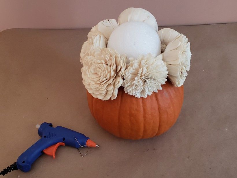 Fall Flower Centerpiece - Step 3 (continued)