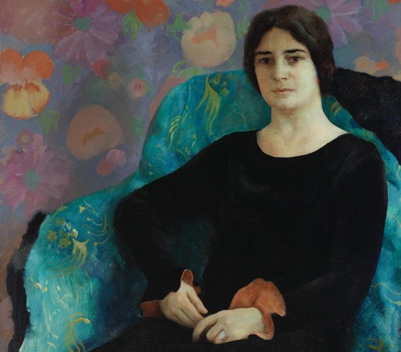 Henriette Wyeth (1907 - 1997), Portrait of Mrs. N. C. Wyeth (detail), 1929, oil on canvas, 40 1/4 × 36 3/16 in. Bequest of Carolyn Wyeth, 1996. © artist, artist's estate, or other rights holders. Henriette Wyeth (1907 - 1997), Portrait of Mrs. N. C. Wyeth (detail), 1929, oil on canvas, 40 1/4 × 36 3/16 in. Bequest of Carolyn Wyeth, 1996. © artist, artist's estate, or other rights holders.