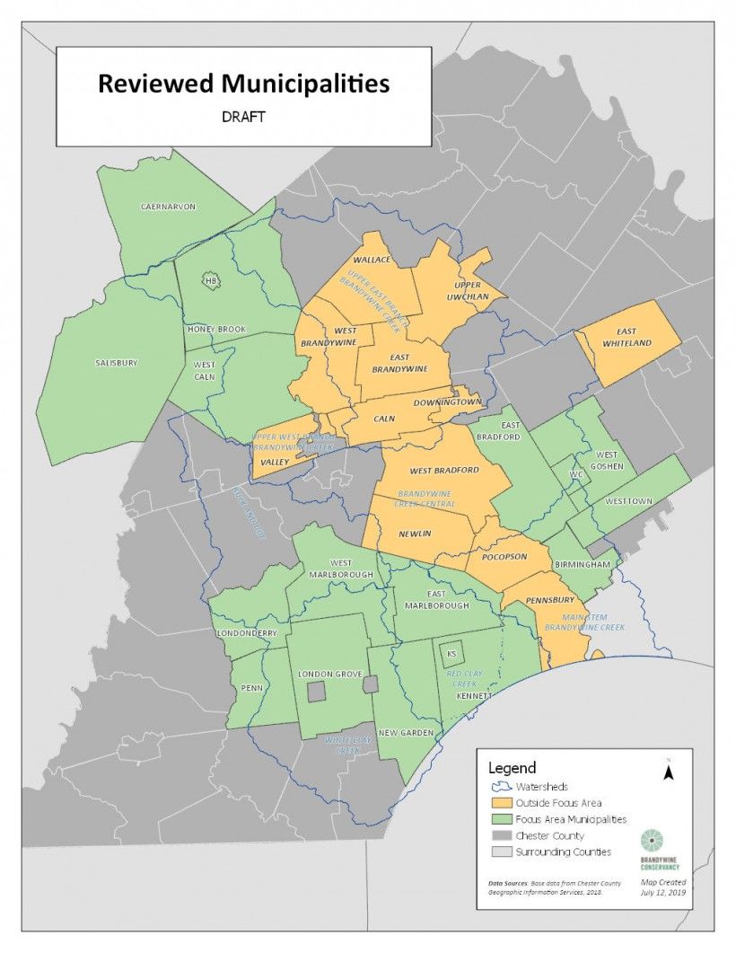 Map of reviewed municipalities