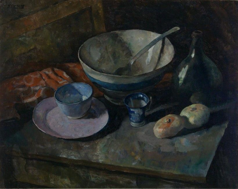 N. C. Wyeth (1882 - 1945), Still Life with Onions, ca. 1931, oil on canvas, 32 1/8 × 40 3/8 in. Purchased with funds given in memory of Clement R. Hoopes by his family and friends, 1980 N. C. Wyeth (1882 - 1945), Still Life with Onions, ca. 1931, oil on canvas, 32 1/8 × 40 3/8 in. Purchased with funds given in memory of Clement R. Hoopes by his family and friends, 1980