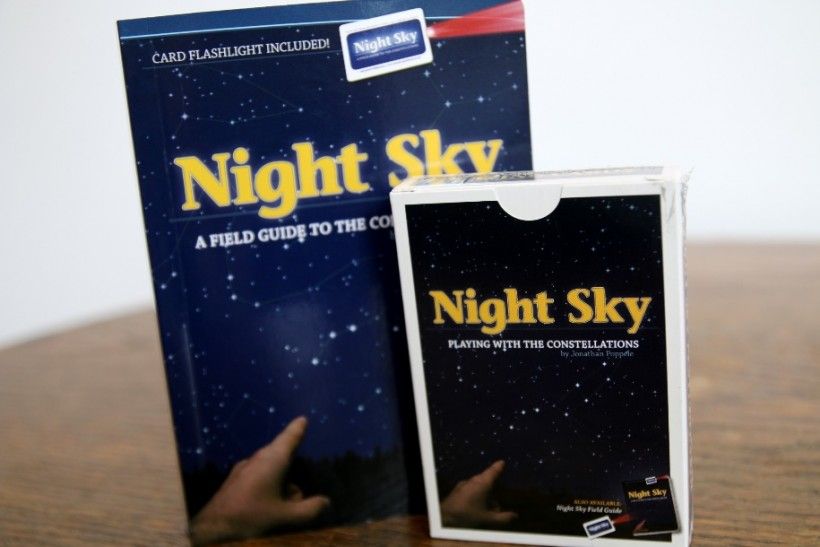 Night Sky guide book and companion playing cards featuring consellations