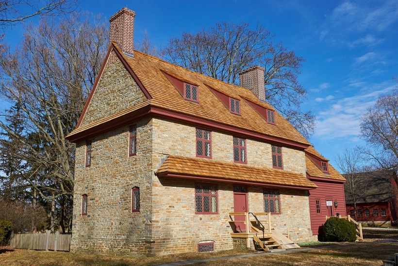 AFTER photo of the Brinton 1704 House. Photo credit: John Milner Architects, Inc.