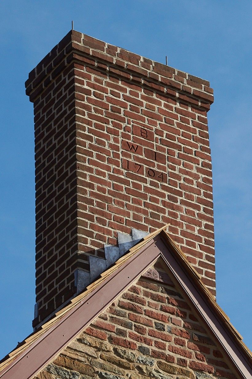 AFTER chimney repairs on the Brinton 1704 House AFTER chimney repairs on the Brinton 1704 House