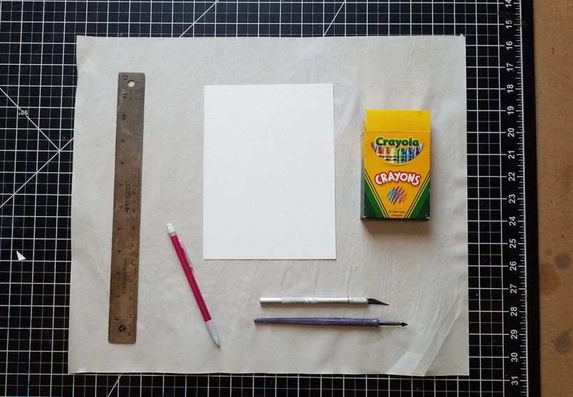Supplies for Pride Flag scratch art