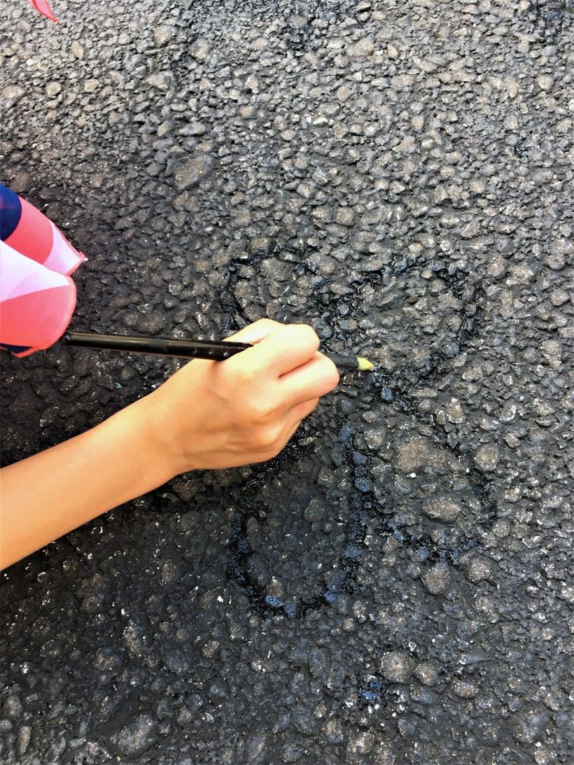 Sidewalk painting