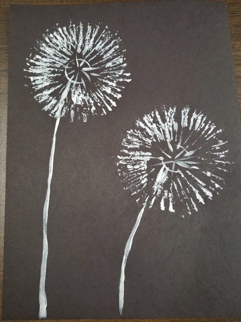 Dandelion and Firework painting