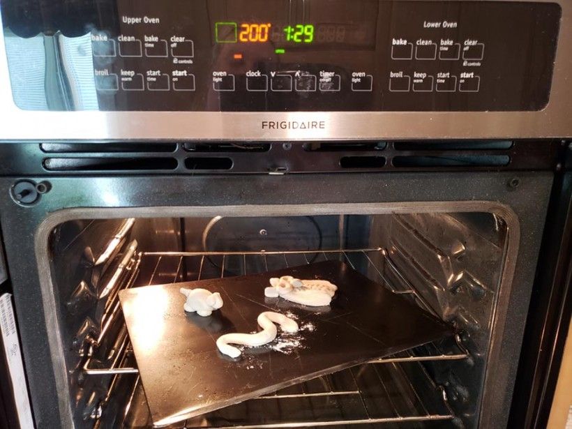 baking in an oven