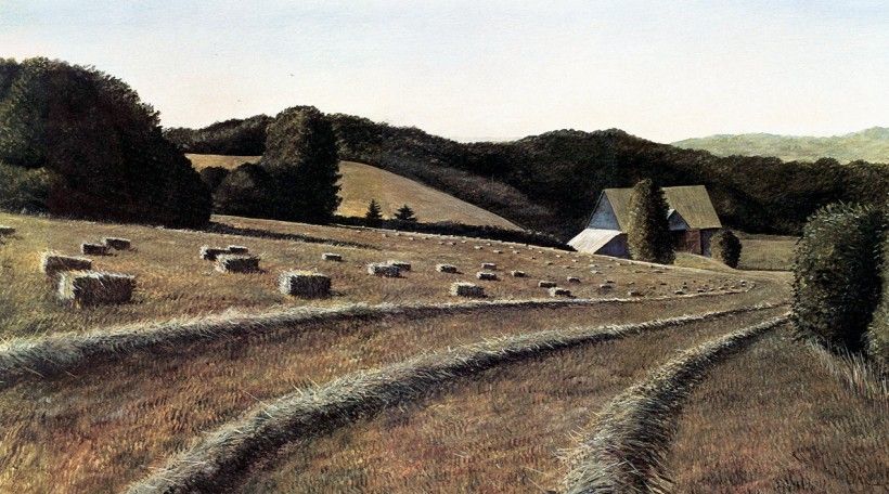 Karl J. Kuerner (b. 1957). First Cutting, circa 1991, Acrylic on panel