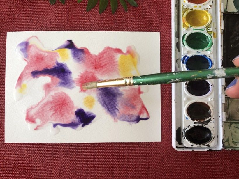 watercolors blending
