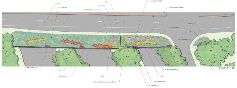 Rendering of route 1 garden