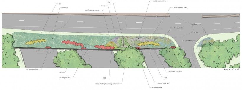 Rendering of route 1 garden