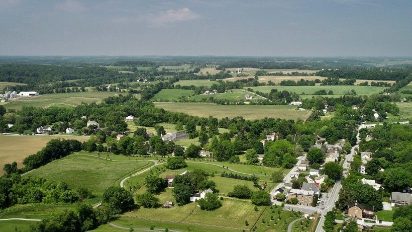 aerial photo of a landscape