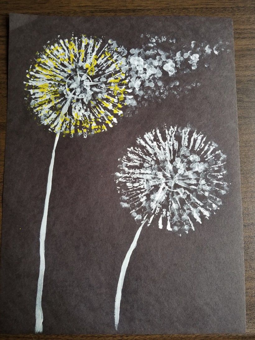 Dandelion and Firework painting