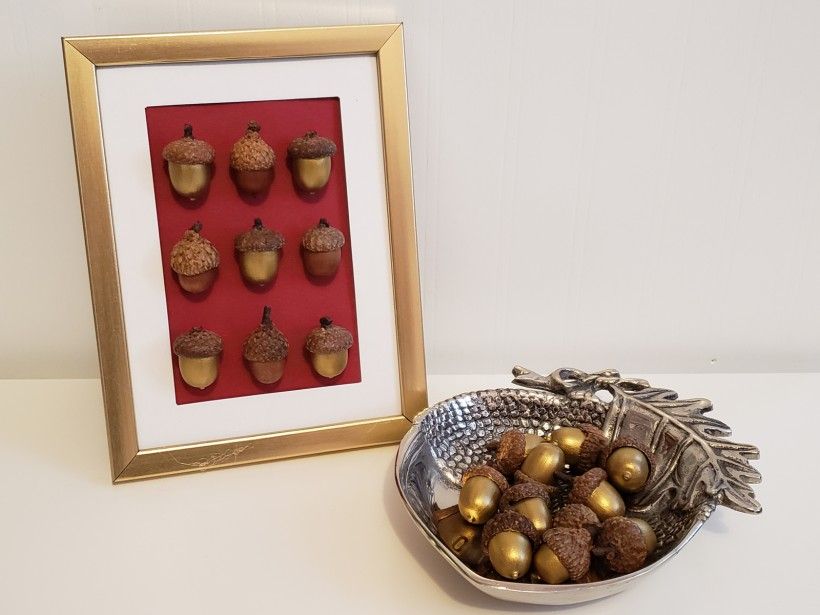 Fall acorn décor