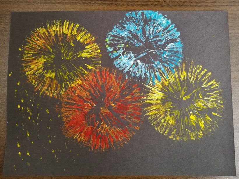 Dandelion and Firework painting