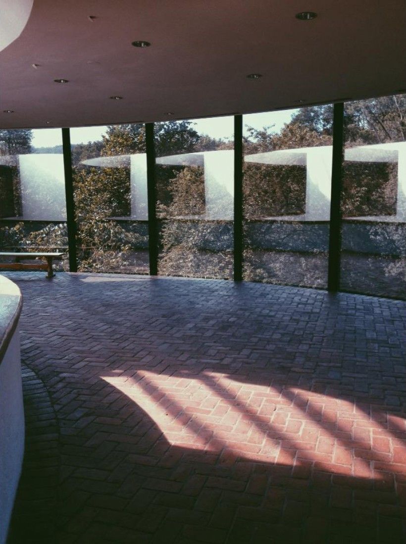 The Brandywine River Museum’s third floor lobby in the early morning