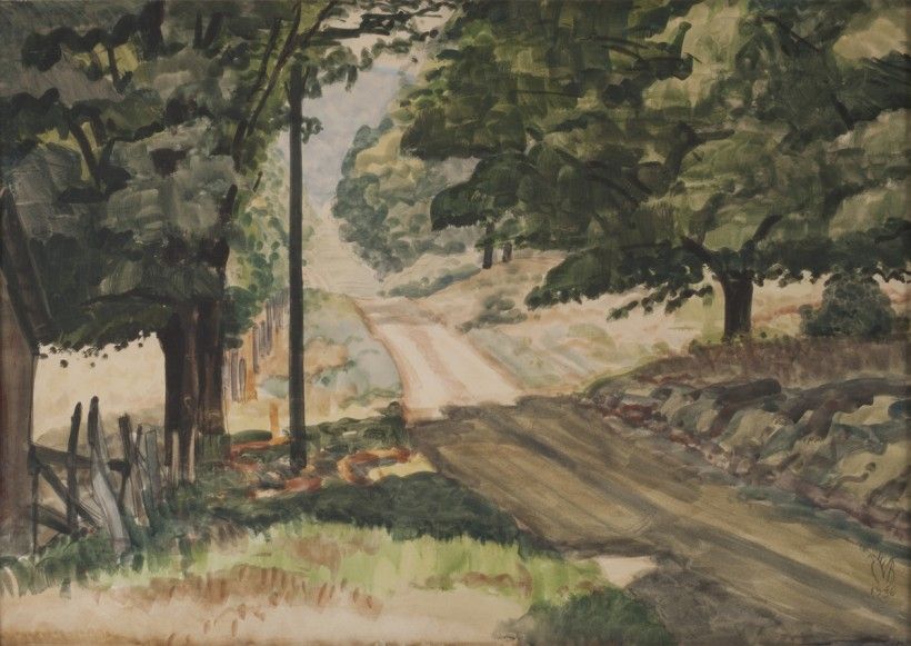 Charles E. Burchfield (1893-1967), Road in Sunlight and Shadow, 1936 Watercolor on paper, 19 x 27” Burchfield Penney Art Center, Gift of James T. Shaffer in Memory of his mother Daisy Shaffer, 1977