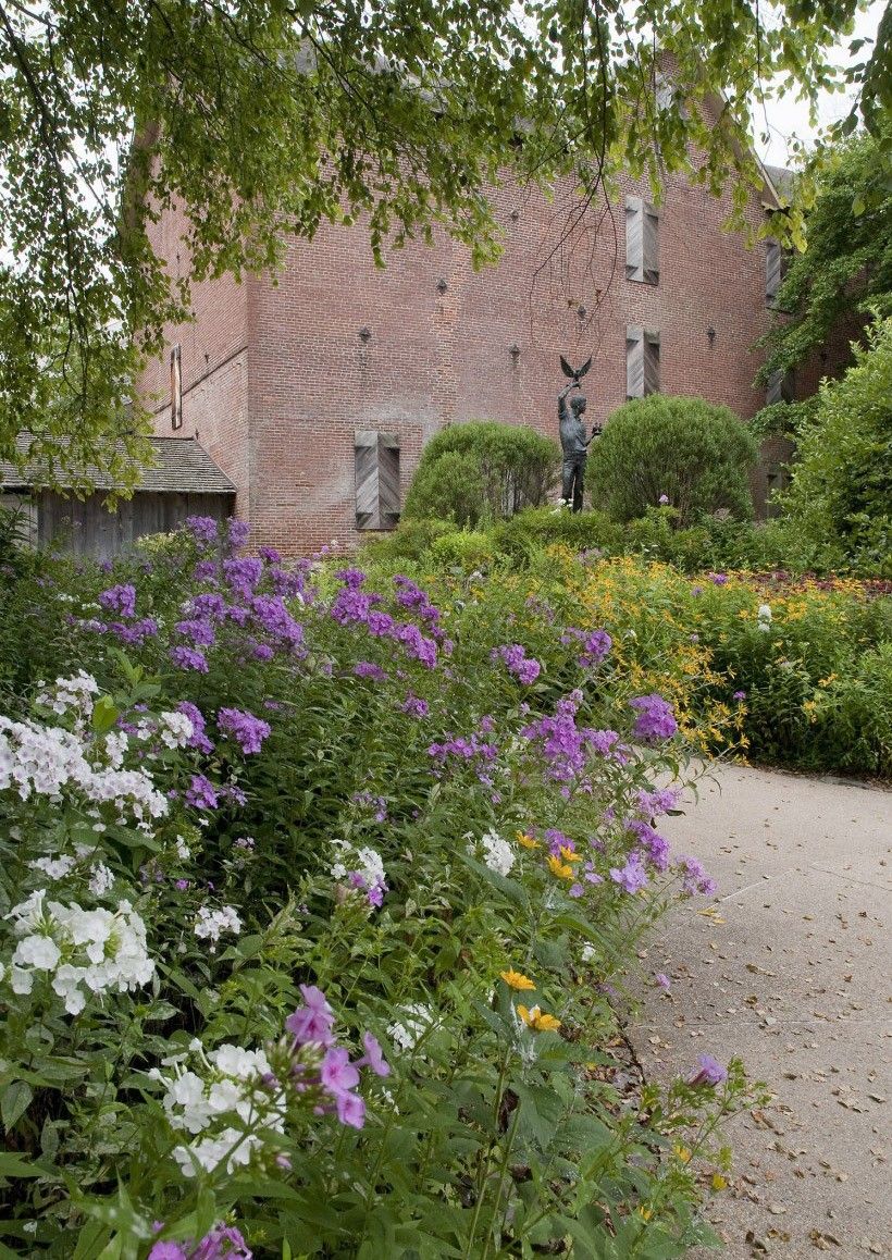 Wildflowers in front of the museum