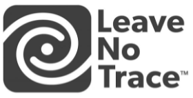 Water icon with text saying: leave no trace