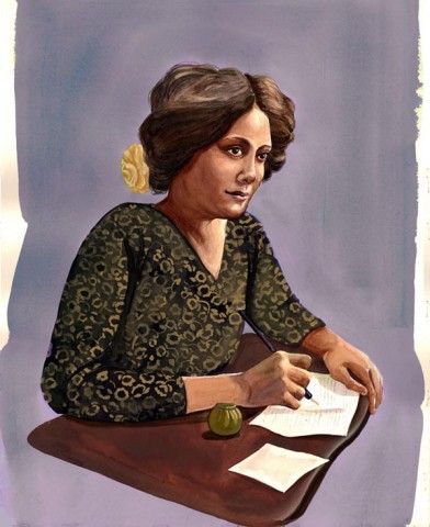 Alice Dunbar-Nelson portrait by Shadra Strickland 