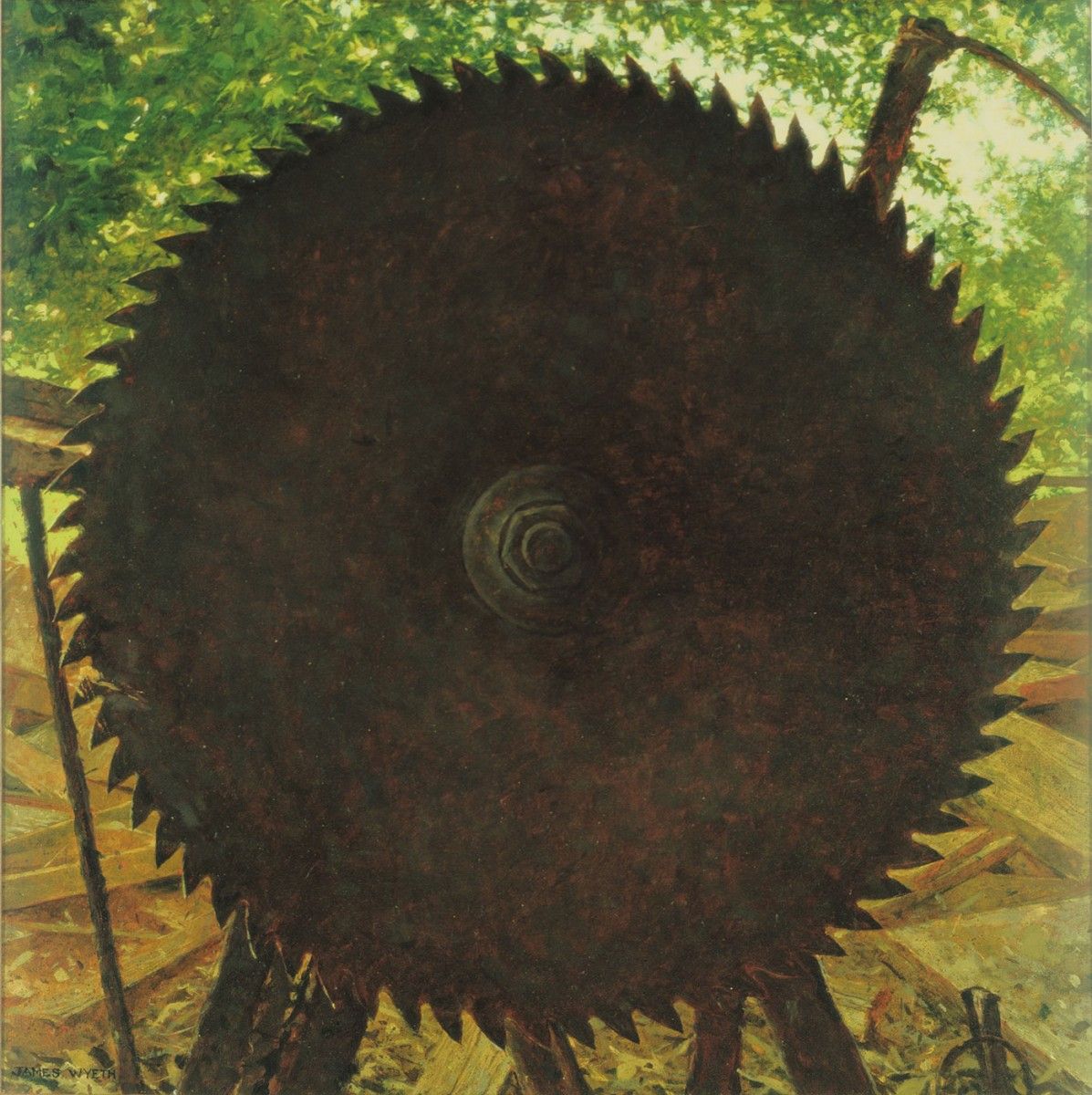 Jamie Wyeth (b. 1946), Buzz Saw, 1969, oil, 30 x 30 in. Private Collection