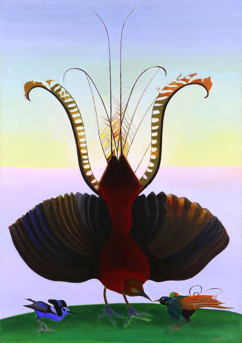 Joseph Stella, Lyre Bird, ca. 1925, oil on canvas, 54 x 30 1/8 in. Addison Gallery of American Art, Phillips Academy, Andover, Massachusetts, gift of Stephen C. Clark, 1954.21. Digital image courtesy of Addison Gallery of American Art/Art Resource, New York