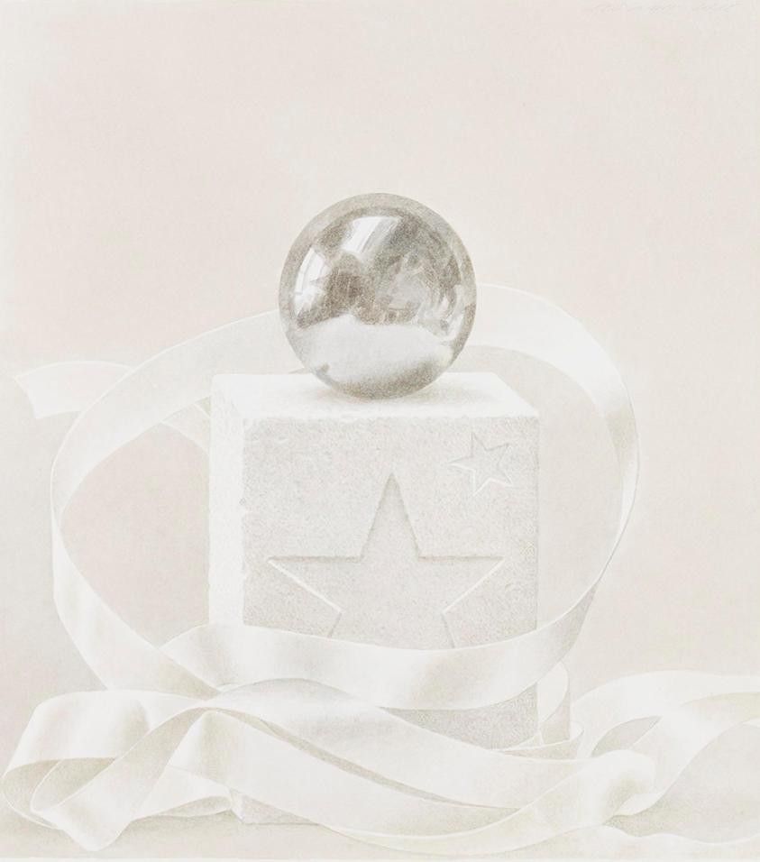 Greg Mort (b. 1952), Silver Sphere, 1995, watercolor on paper. Gift of Diane L. Colgan M.D., 2014. © Greg Mort