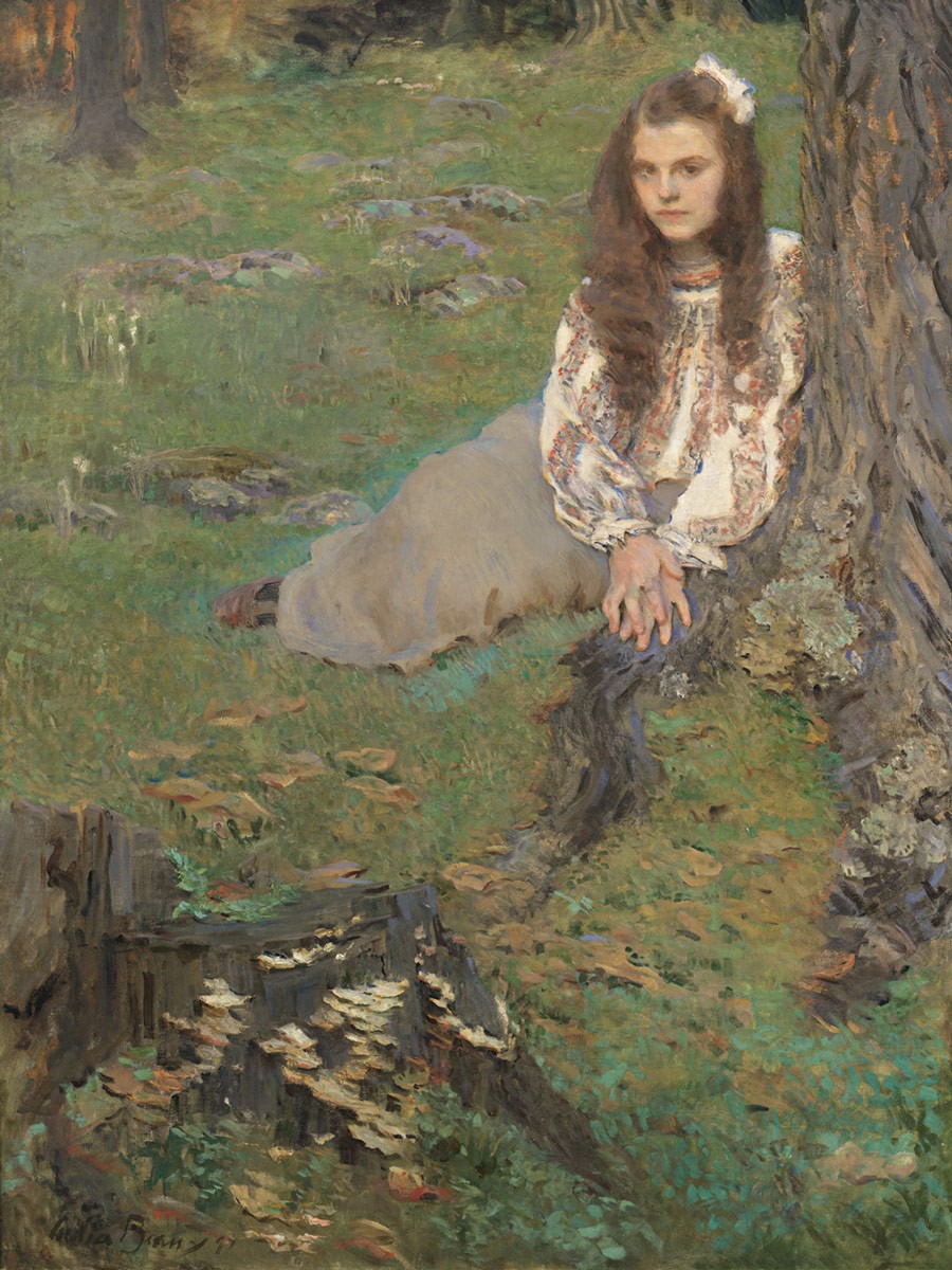 Cecilia Beaux, Dorothea in the Woods, 1897. Oil on canvas, 53 1/4 x 40 in. Whitney Museum of American Art. Gift of Mr. and Mrs. Raymond J. Horowitz
