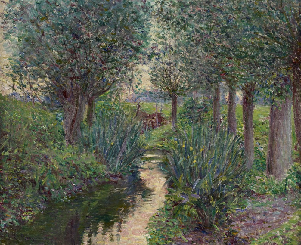 Lilla Cabot Perry, A Stream Beneath the Poplars, ca. 1890-1900