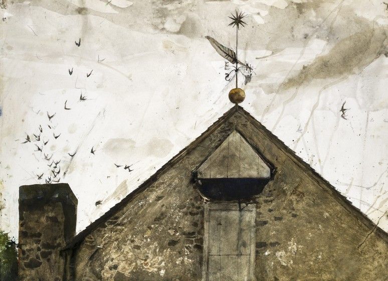 Andrew Wyeth, Swifts – First Version, 1991, watercolor on paper. Collection of the Wyeth Foundation for American Art B3122r © Wyeth Foundation for American Art/Artists Rights Society (ARS), NY