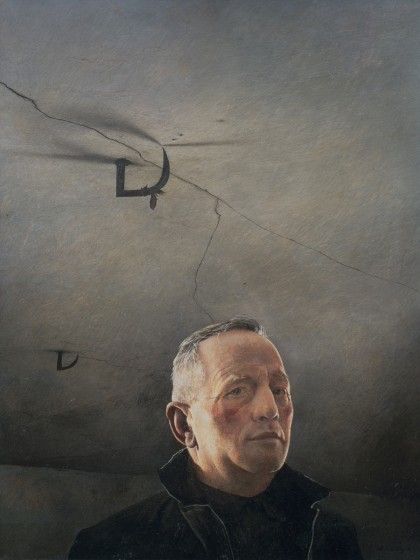 Andrew Wyeth, Karl, 1948. Egg tempera on panel, 30 ½ x 23 ½ in. Promised gift to the Albuquerque Museum. © 2024 Wyeth Foundation for American Art/ Artists Rights Society (ARS), New York