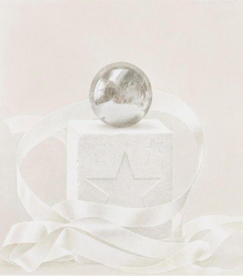 Greg Mort (b. 1952), Silver Sphere, 1995, watercolor on paper. Gift of Diane L. Colgan M.D., 2014. © Greg Mort