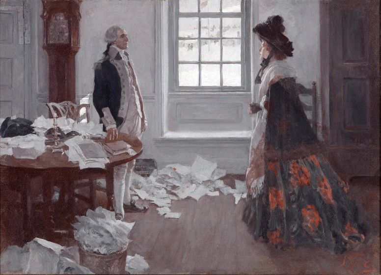 Howard Pyle (1853-1911), “My dear,” said General Washington, “Captain Prescott’s behavior was inexcusable”, n.d. 18 x 25 in. The Andrew and Betsy Wyeth Collection. 